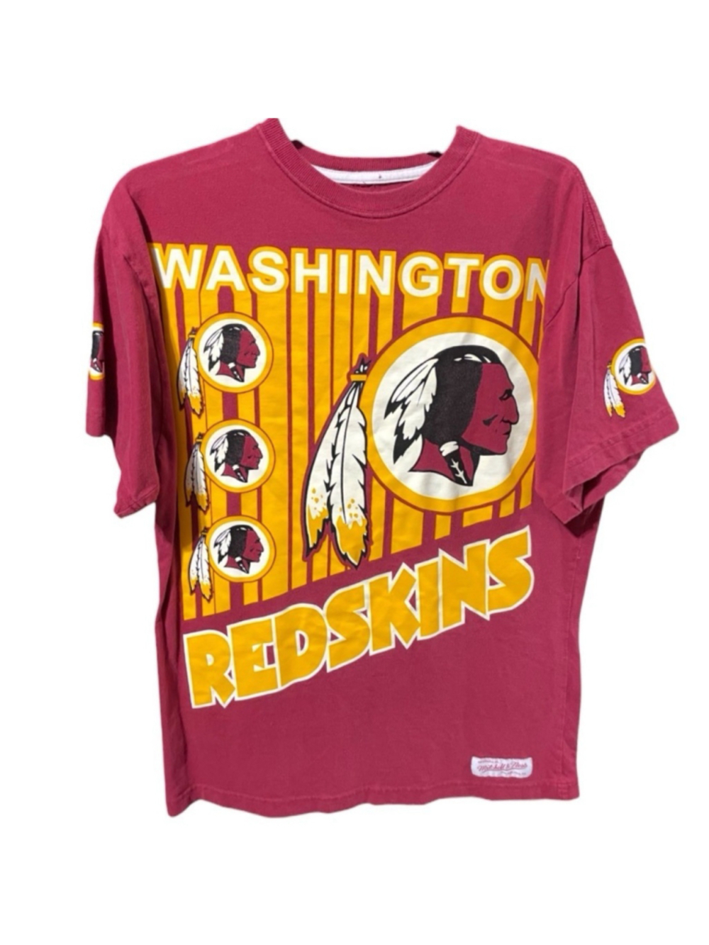 Mitchell & Ness Mens Large Washington Redskins T Shirt Vintage Collection HTF